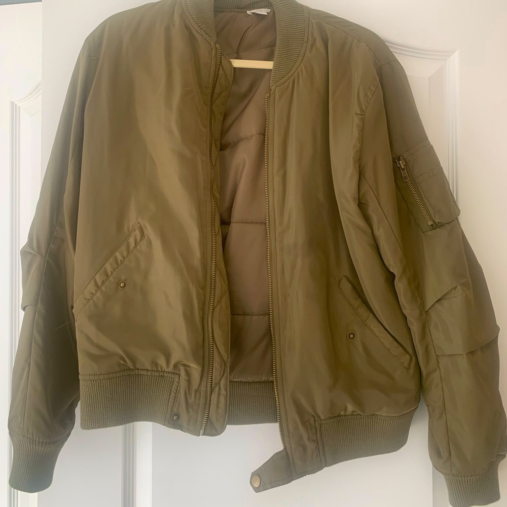 Bp Bomber Jacket Olive Green Size Small